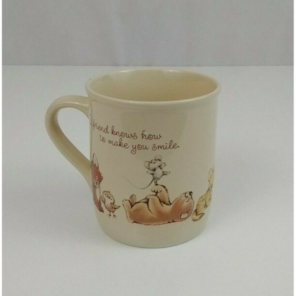 Vintage 1983 Hallmark Mug Mates A Friend Can Make Your Day Worthwhile Coffee Cup - Picture 3 of 7